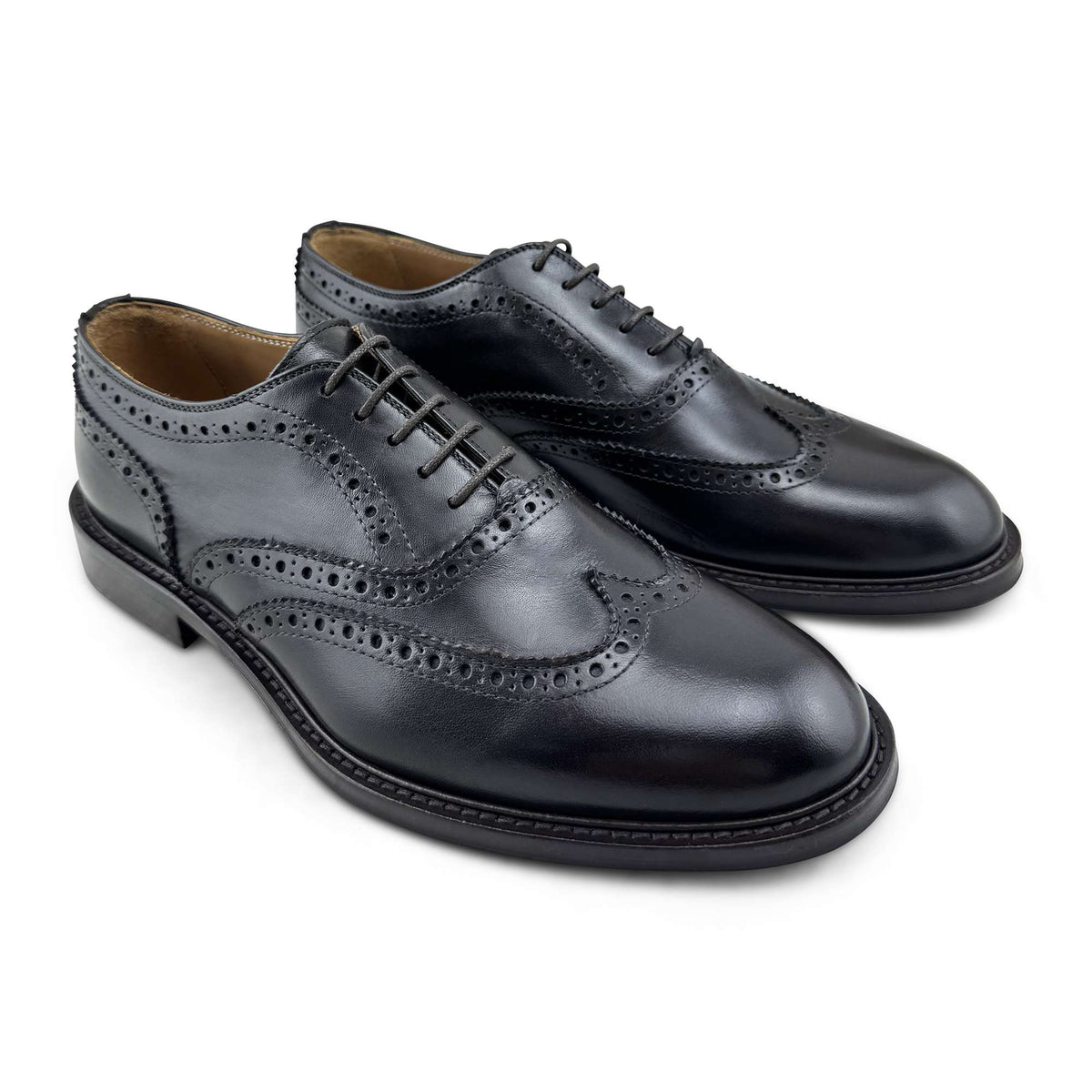Brogue pelle testa di moro