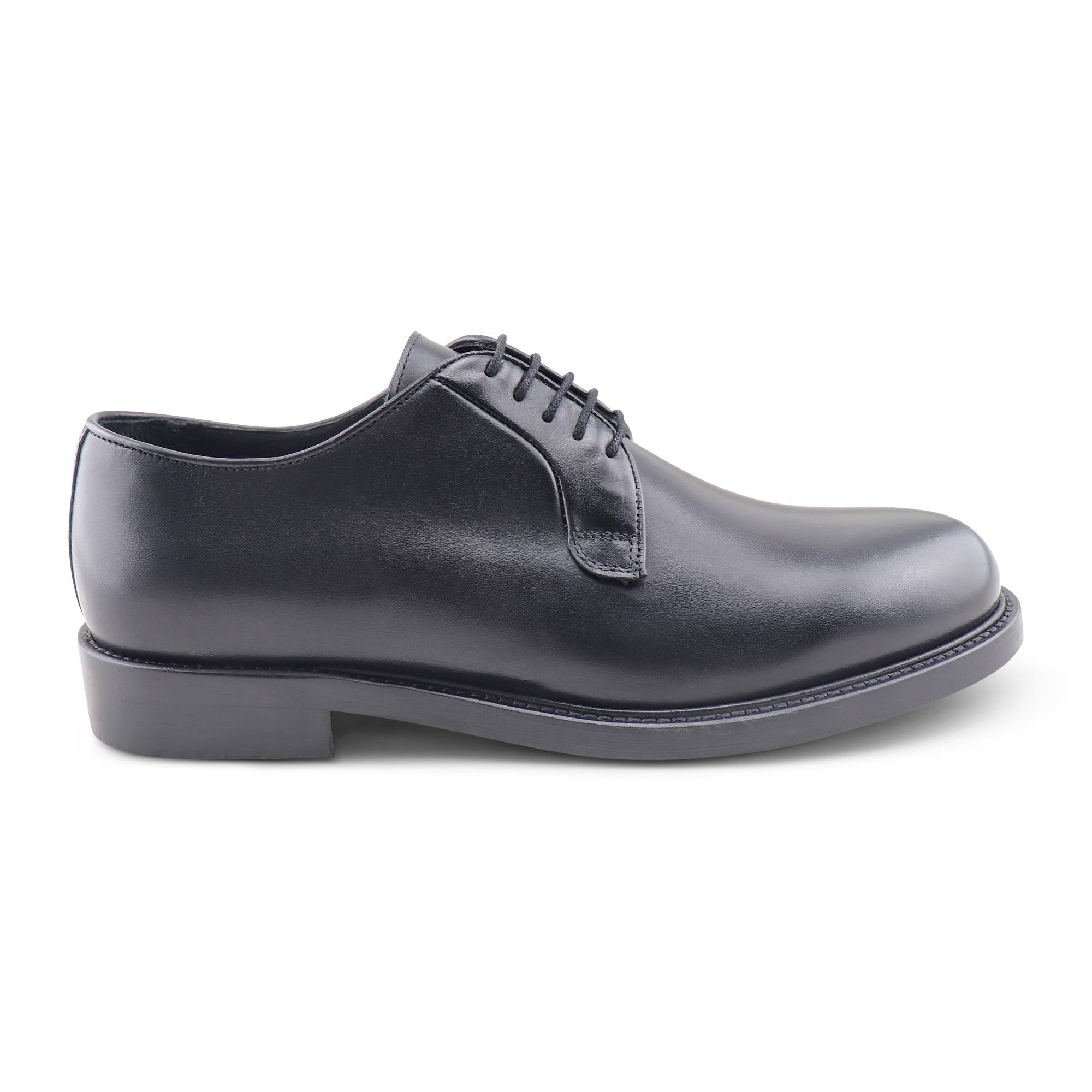 Derby nero in pelle