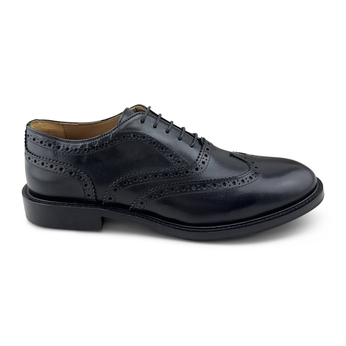 Brogue pelle nera
