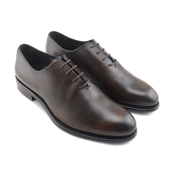 Dark brown leather brogue