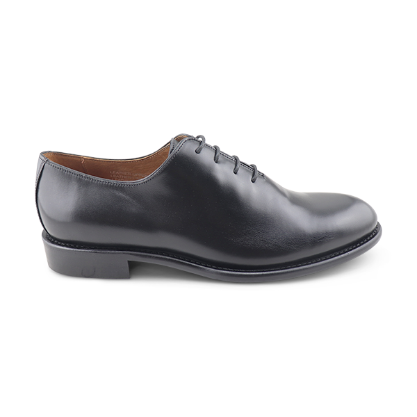 Black leather brogue