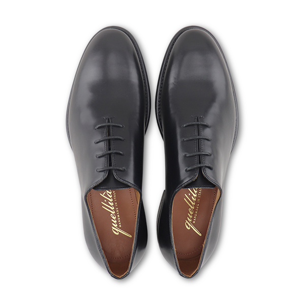 Black leather brogue