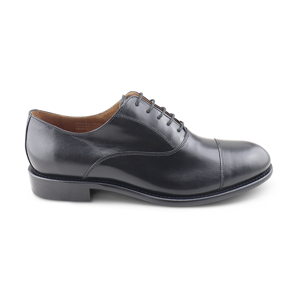 Black leather brogue