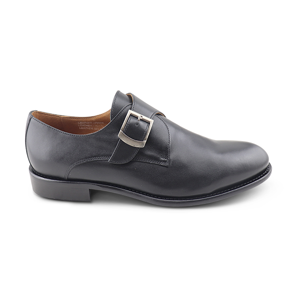 Black Leather Monk-Straps