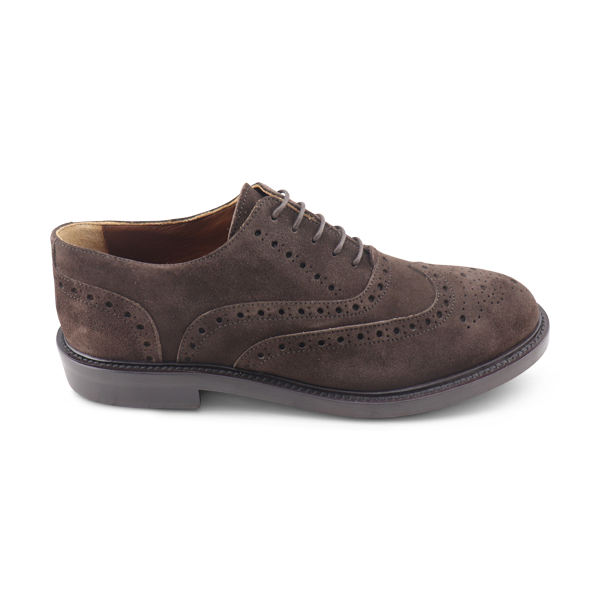 Dark brown suede brogues