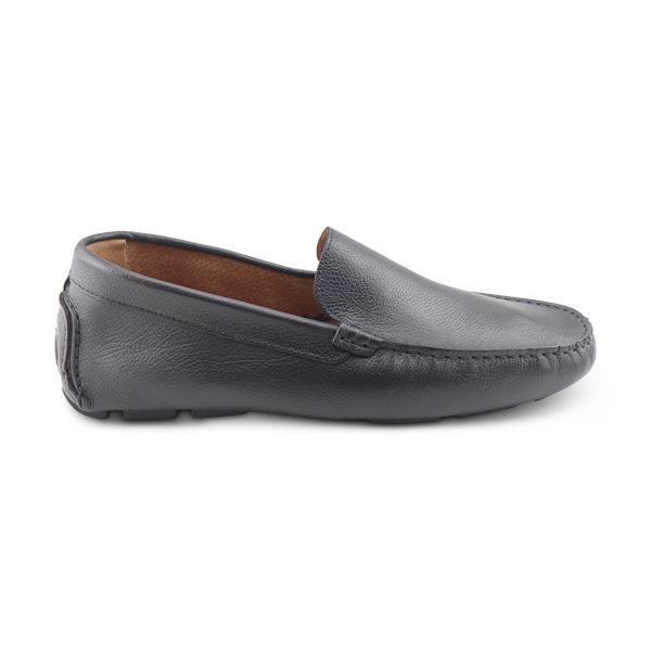 Vibram black leather moccasins