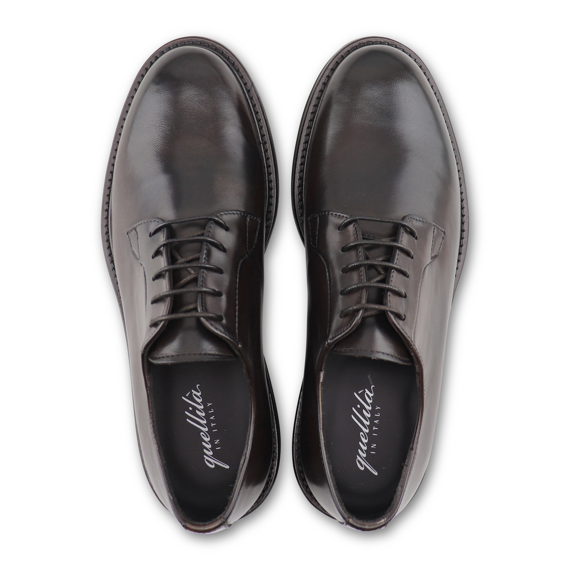 Dark brown leather derby