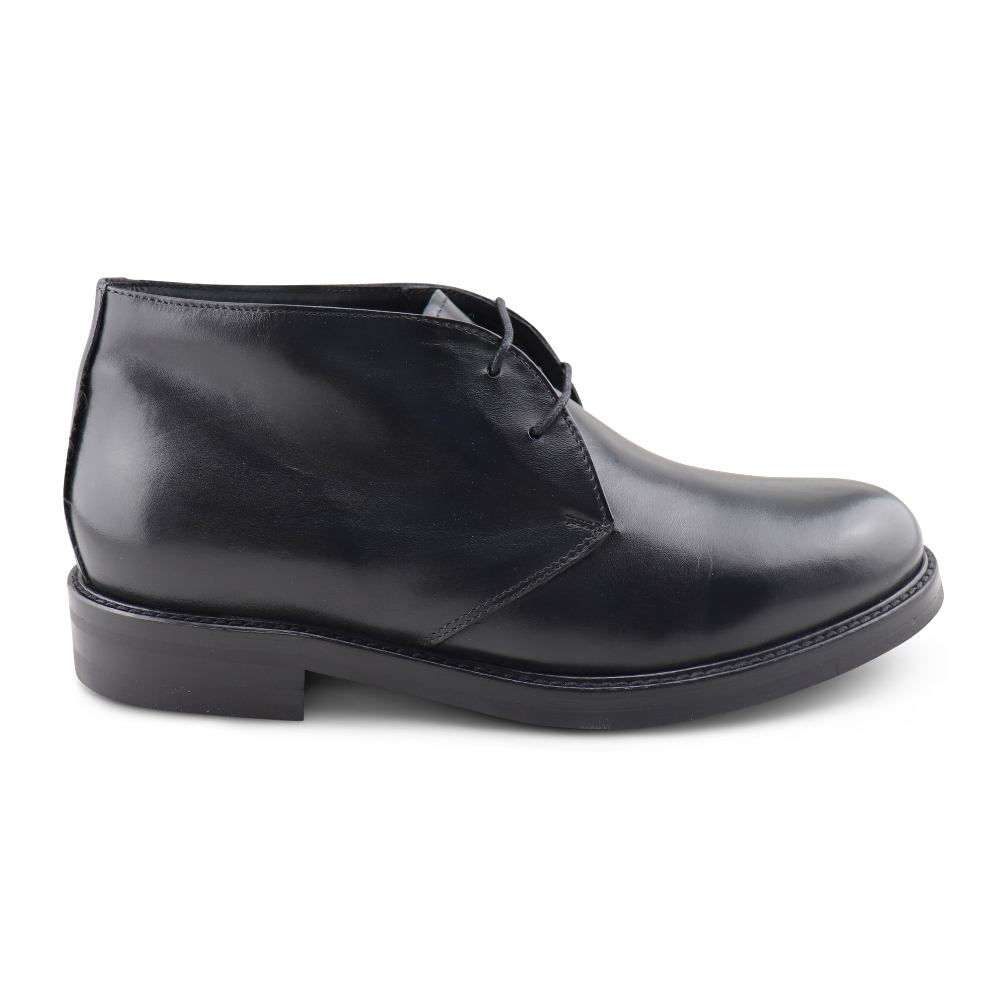 Bottine dainite en cuir noir