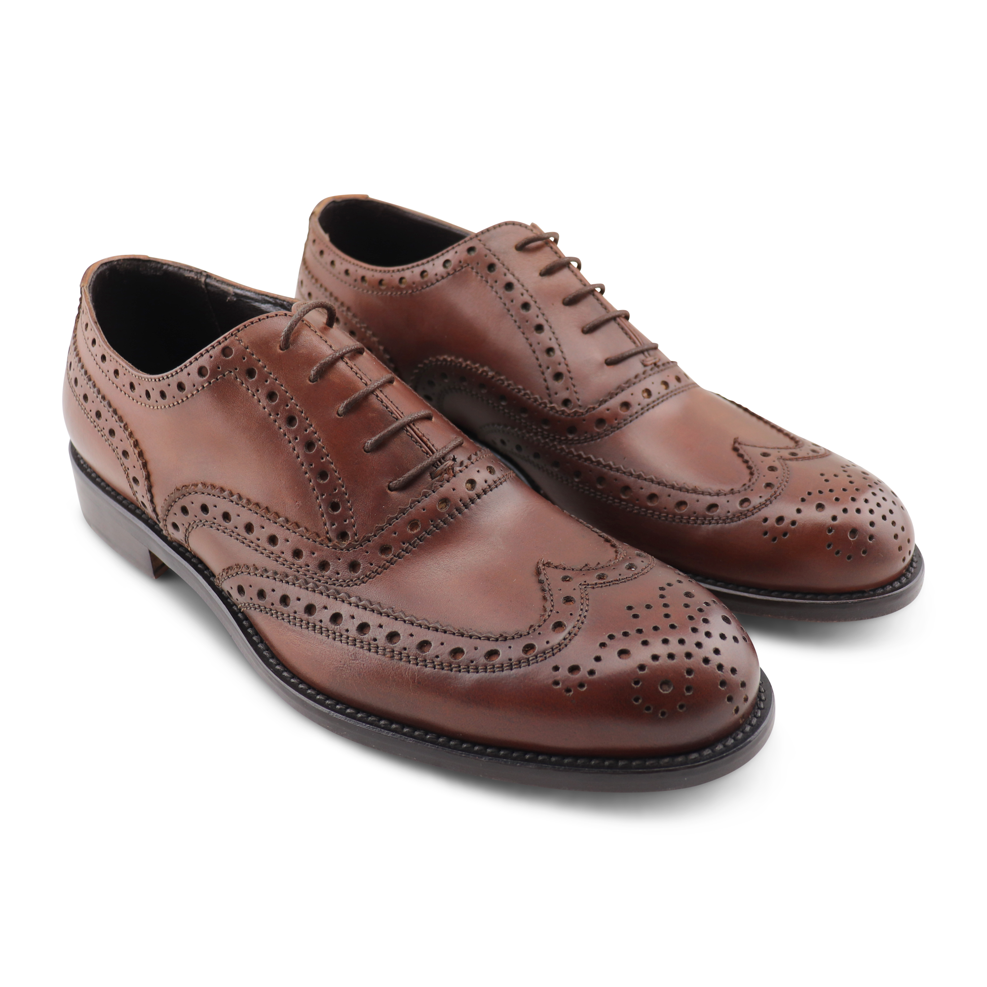 Brown leather brogues