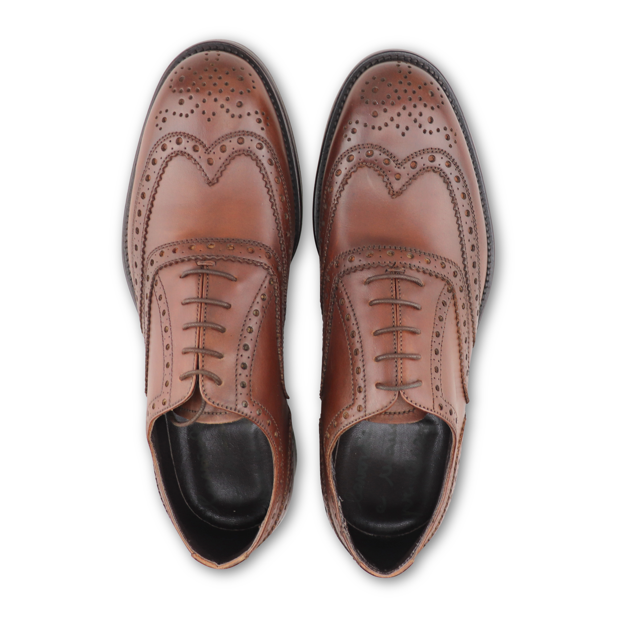 Brown leather brogues