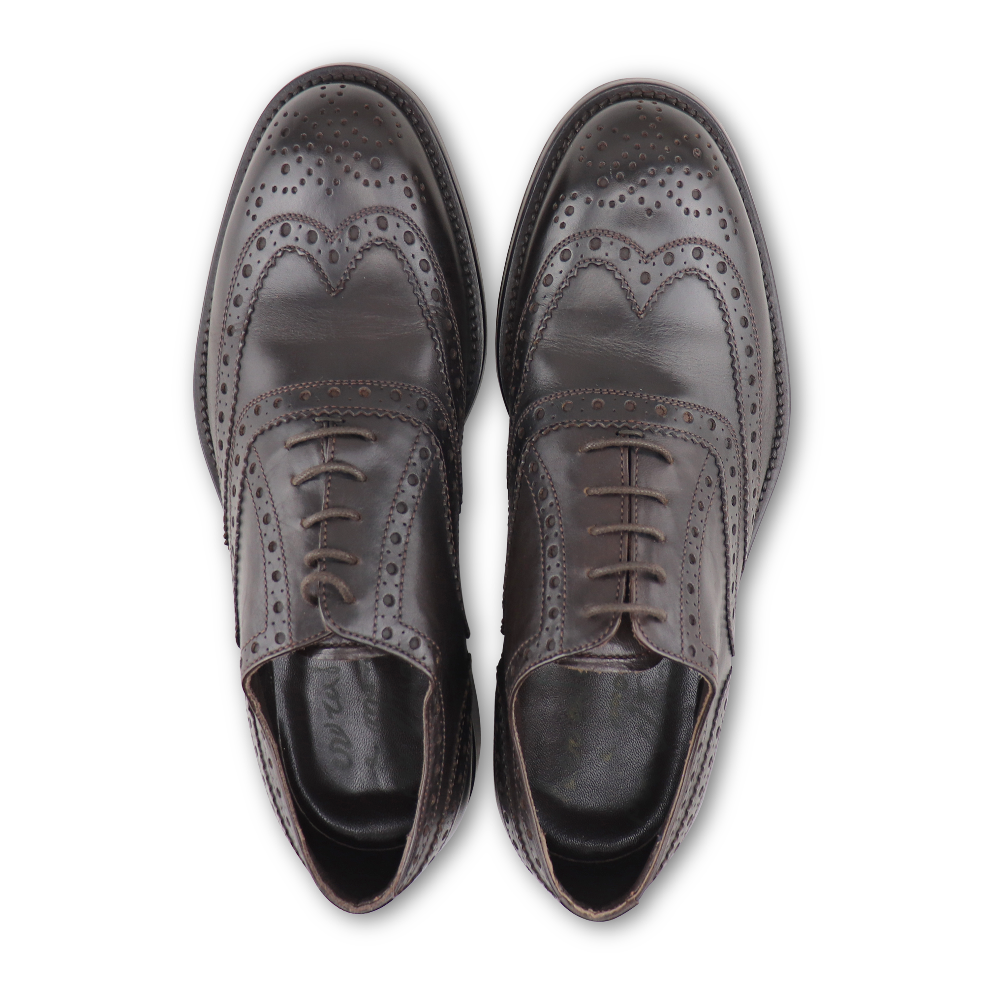 Dark brown leather brogues