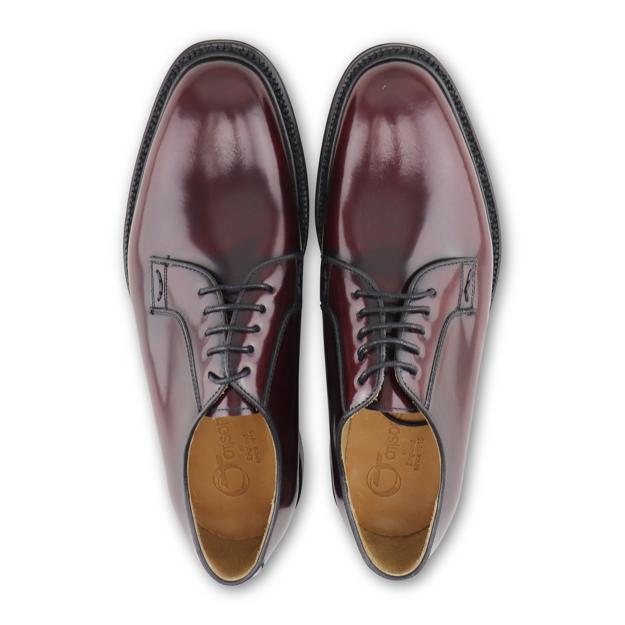 Burgundy abraded leather Goodyear derby