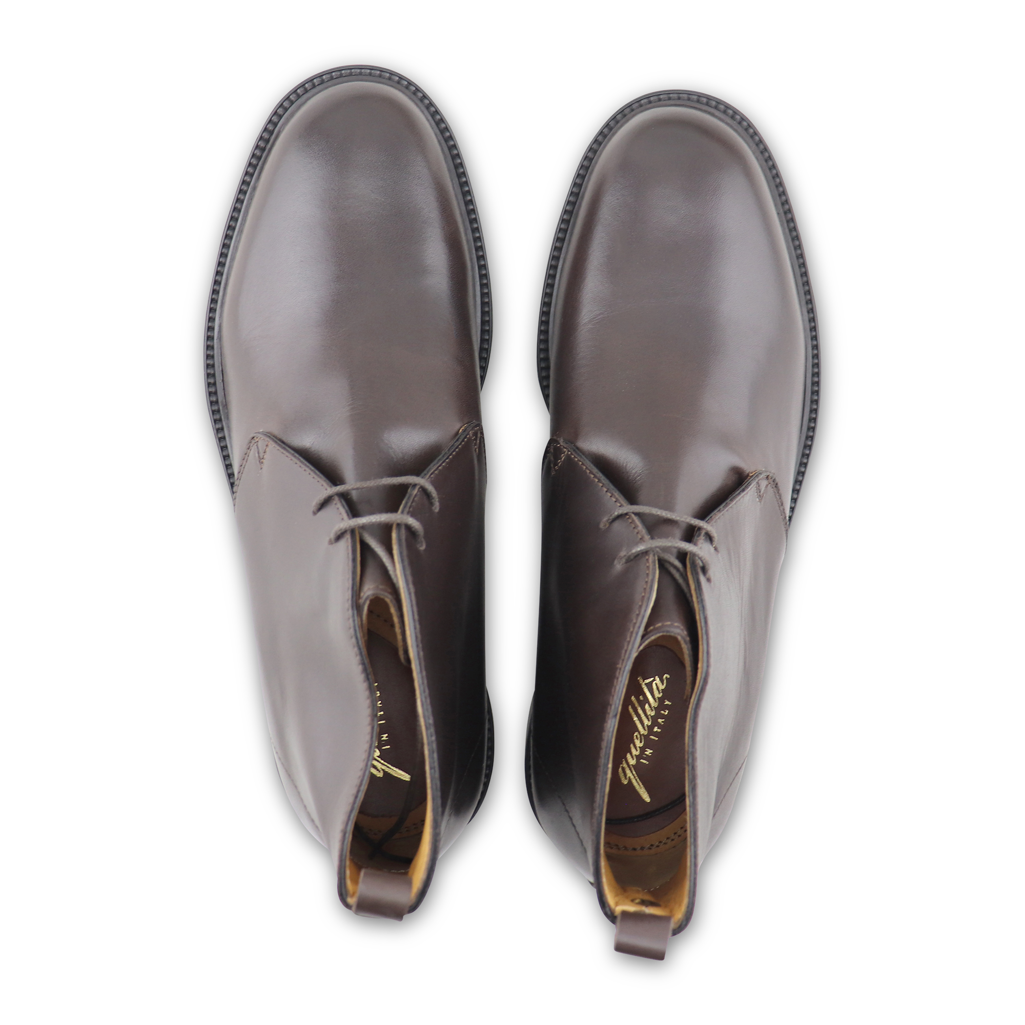 Dark brown leather ankle boot