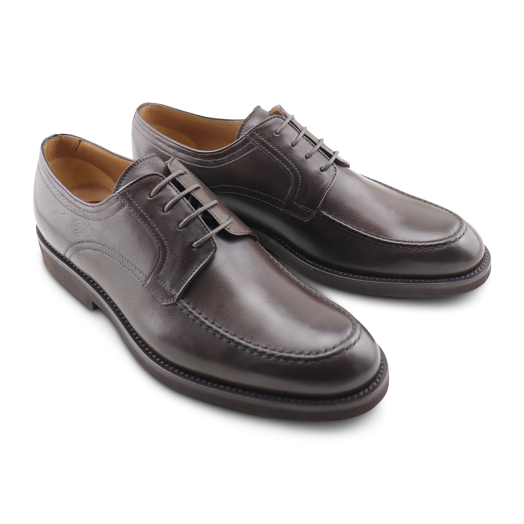 Dark brown leather derby
