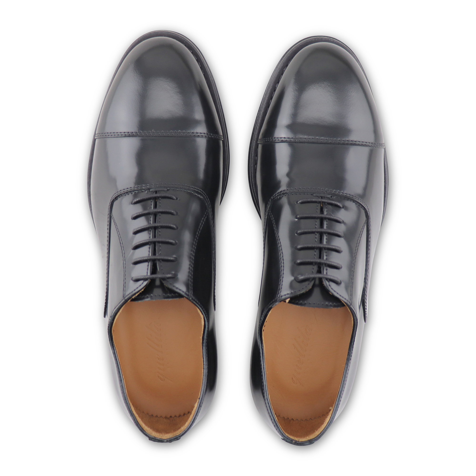 Black brushed leather brogue