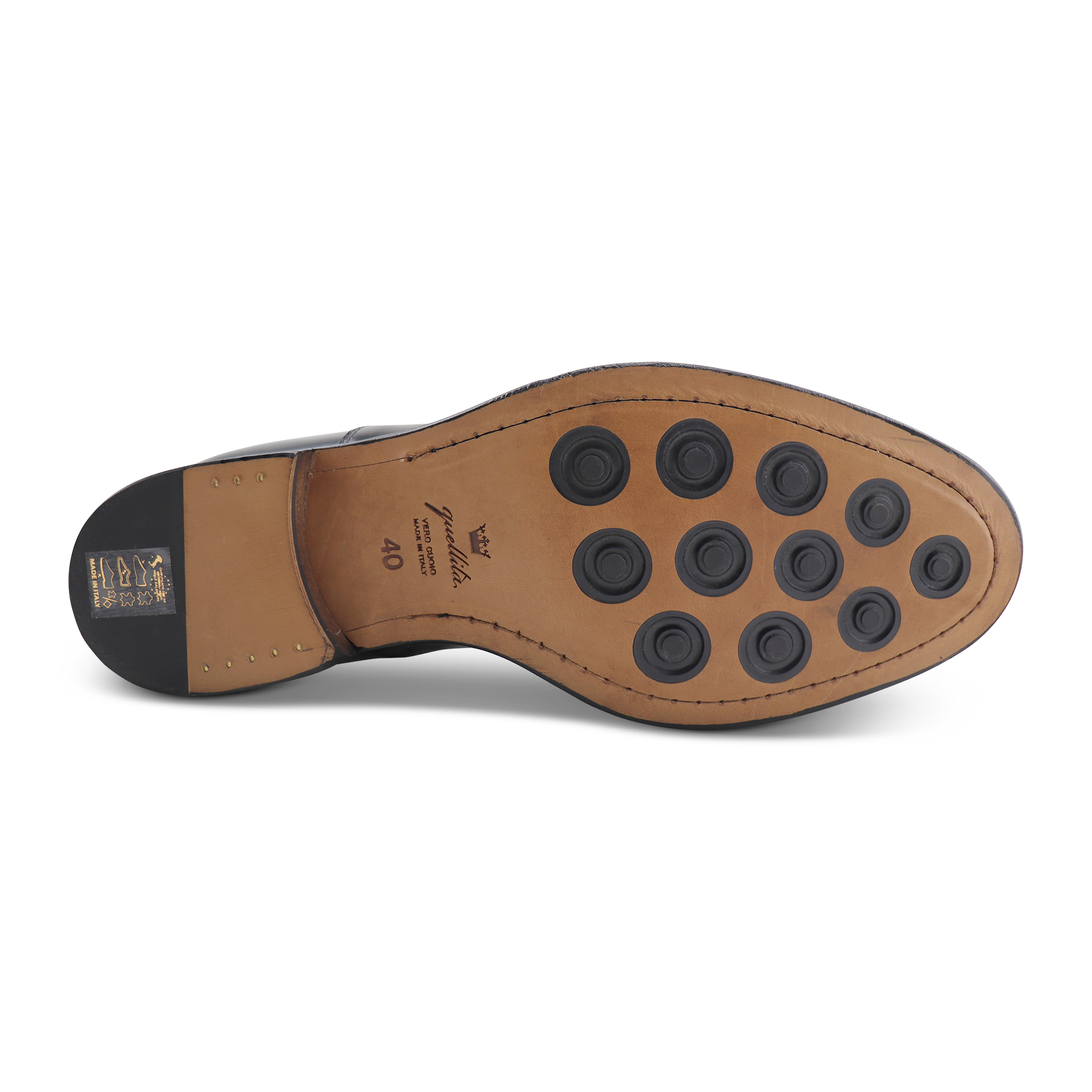 Black brushed leather brogue