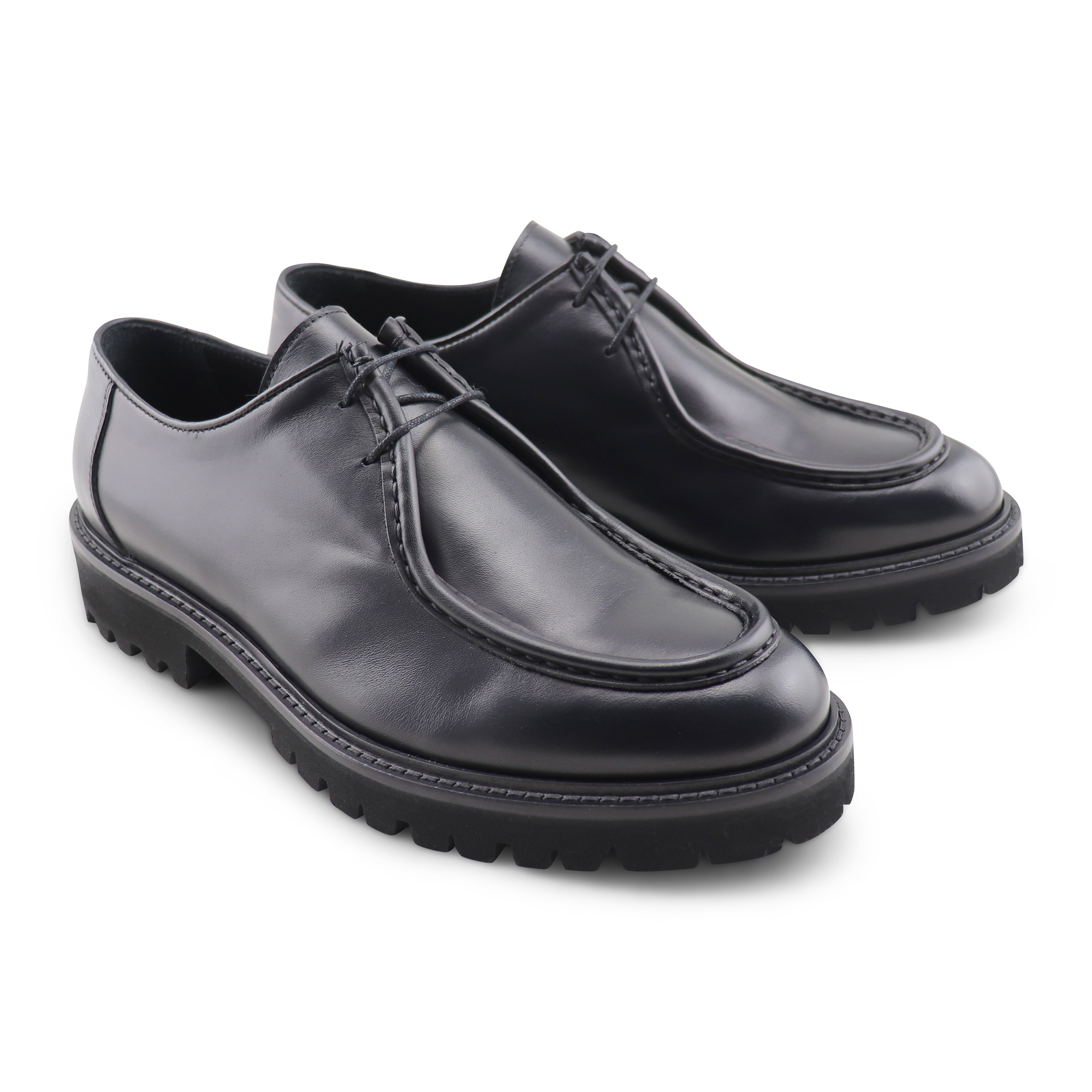 Derby ingegnere nero in pelle