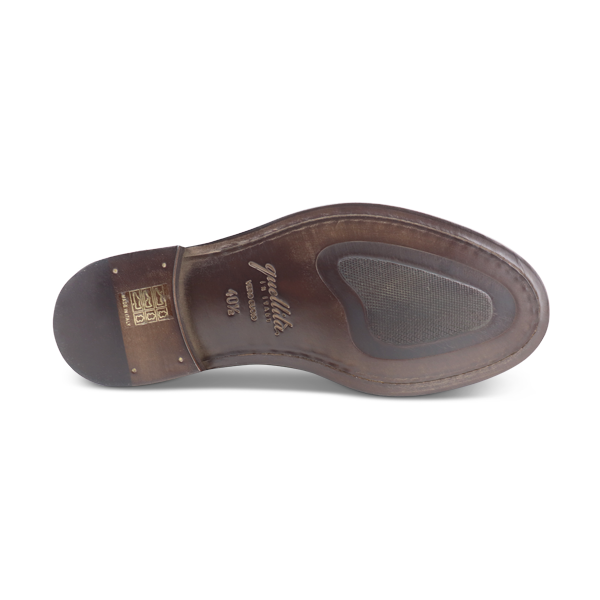 Slippers con fibbie testa di moro in pelle