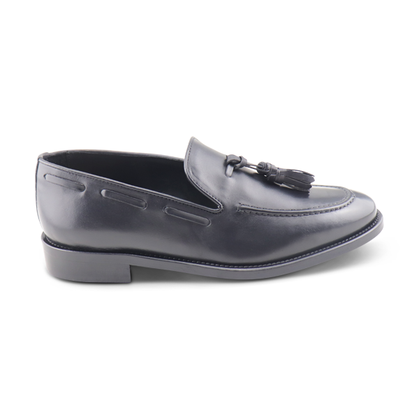 Slippers in pelle nero