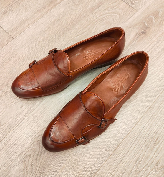 Slippers Fibbia pelle cuoio