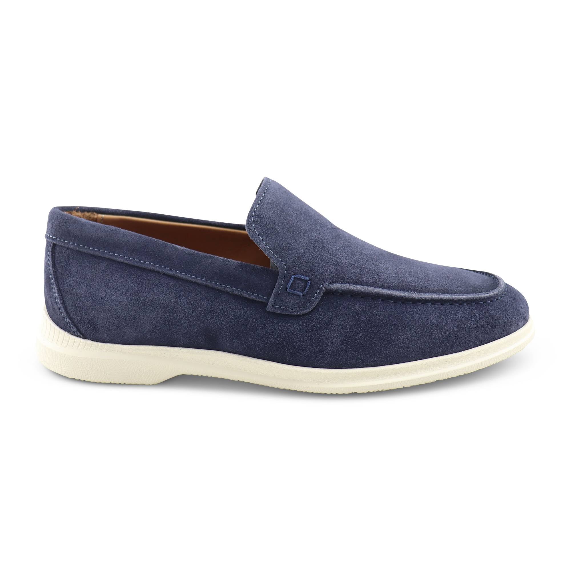 Mocassini vibram camoscio blu