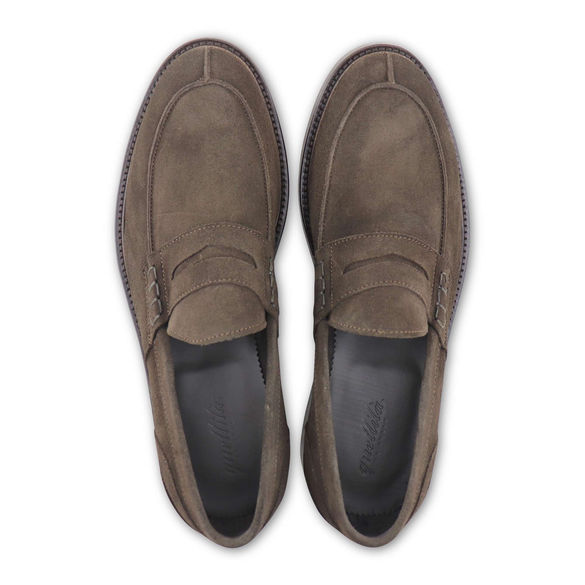 Dark brown suede college