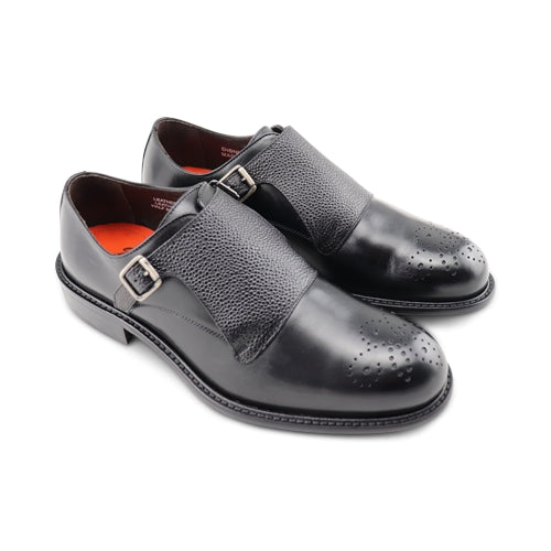 Black Leather Men's Buckle