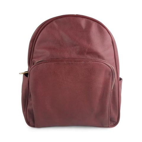 Zaino in pelle bordeaux