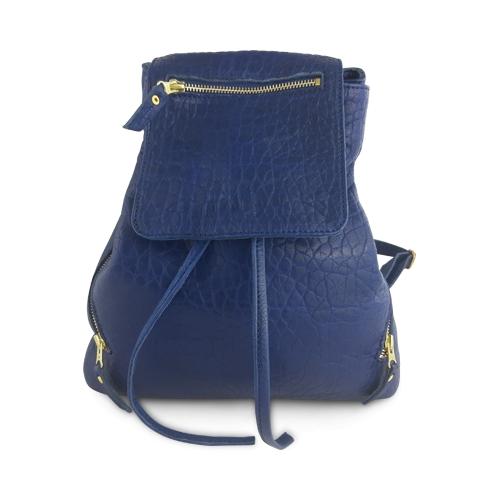 Blue backpack in deer leather