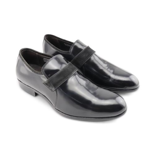 Black brushed leather shoe