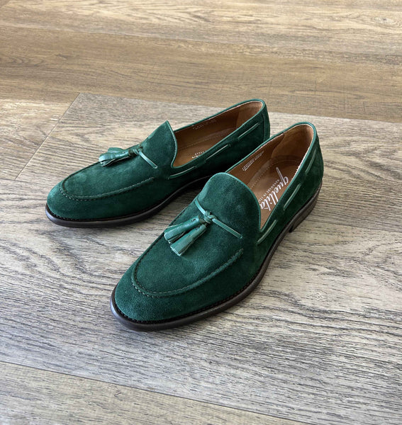 Tassel verde in camoscio
