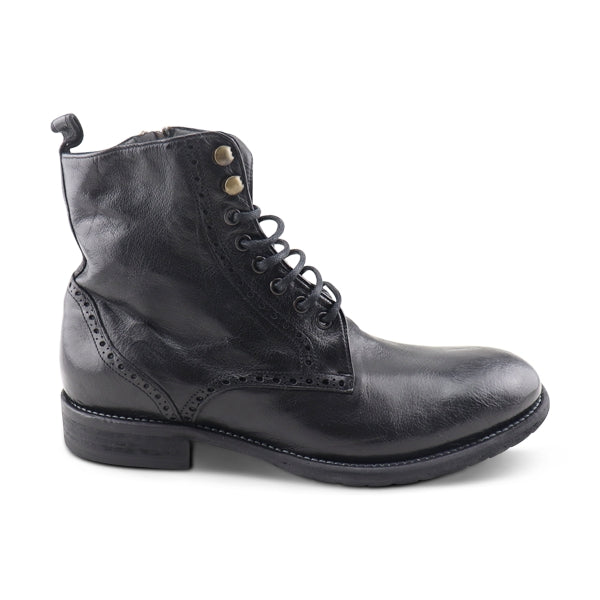 Bottines en cuir de buffle noir