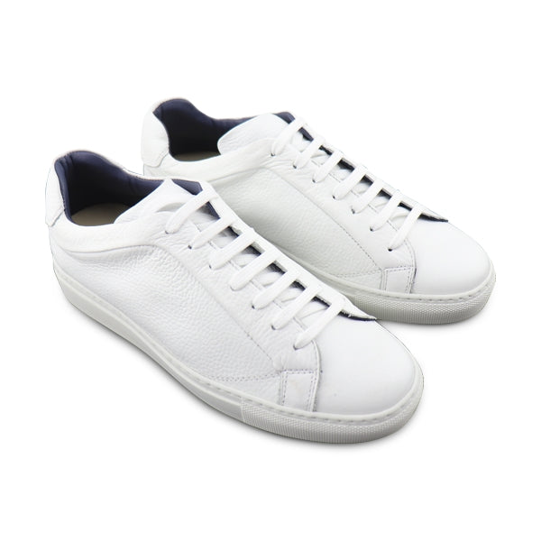 Sneakers in pelle martellata bianca