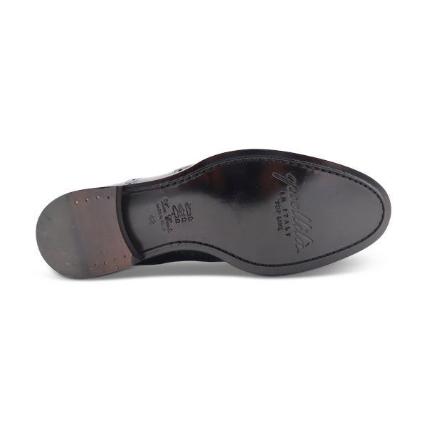 Scarpe Francesine con suola in cuoio cucita