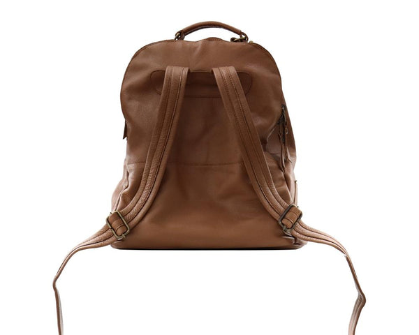 Zaino unisex in vera pelle marrone