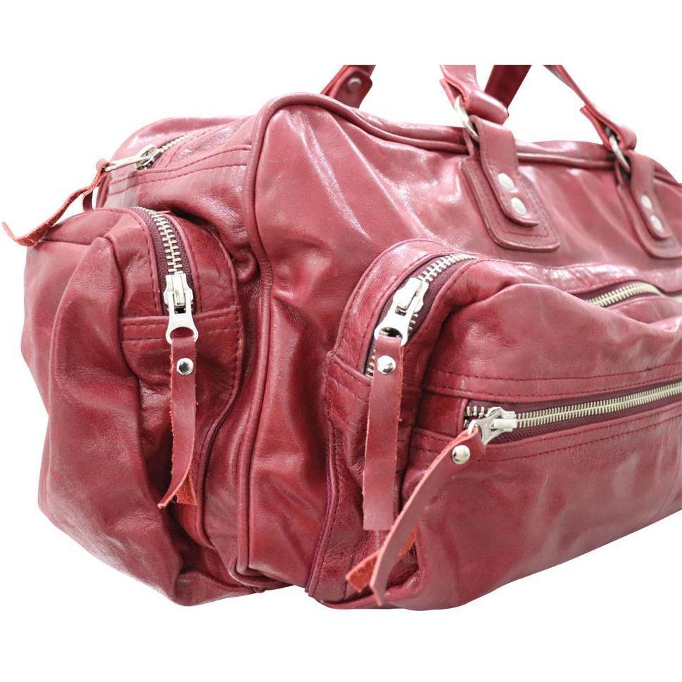 Borsone multi-tasche in pelle