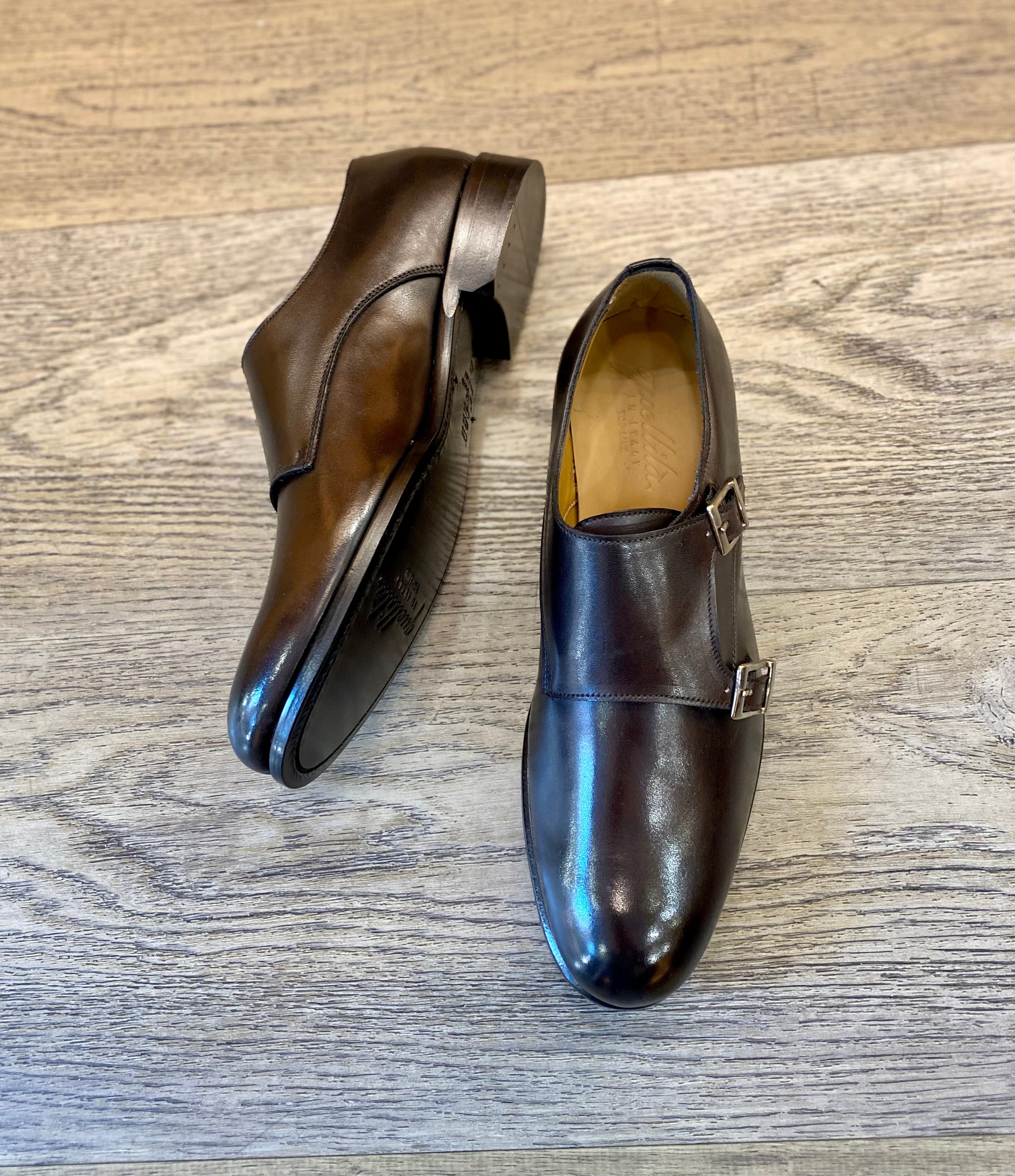 Scarpe con doppia fibbia da uomo