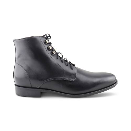 Bottines homme en cuir noir