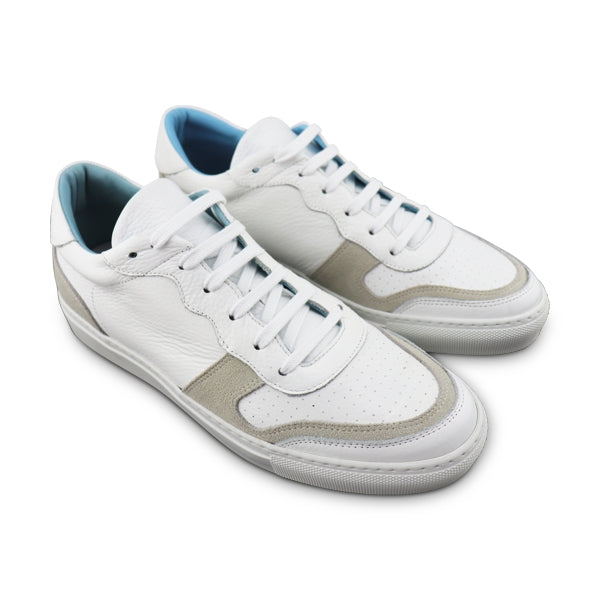 Sneakers in pelle e in camoscio ghiaccio