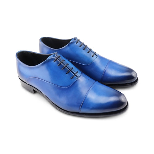 Scarpe Francesine in pelle blu