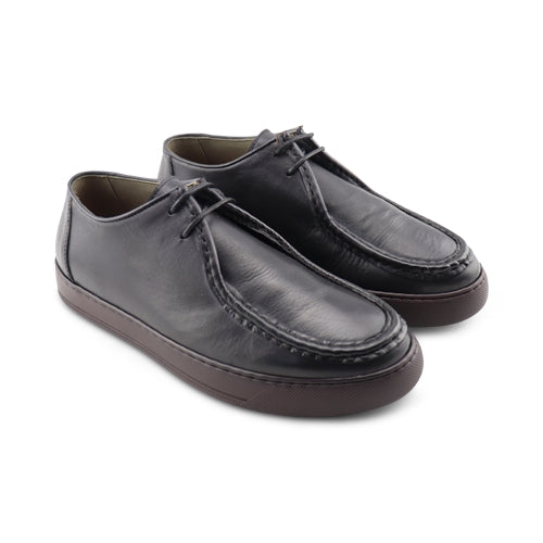 Scarpe sportive nere in pelle da uomo