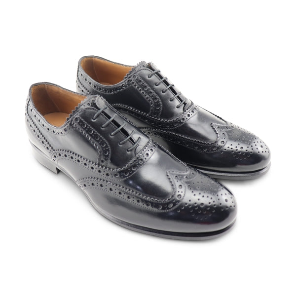 Black Oxford men's shoes in leather - Main Image