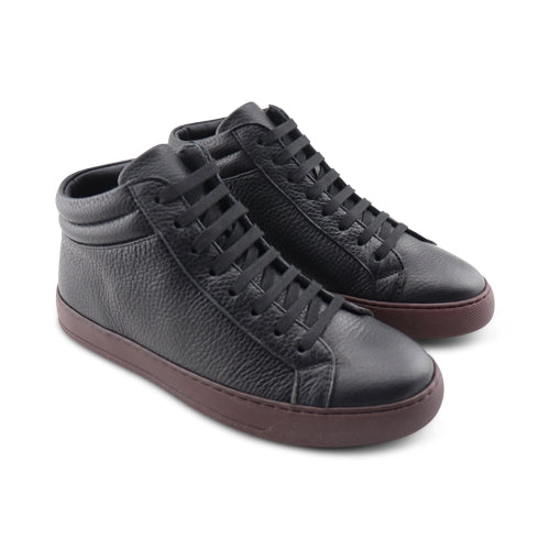 Sneakers alte nere in pelle da uomo